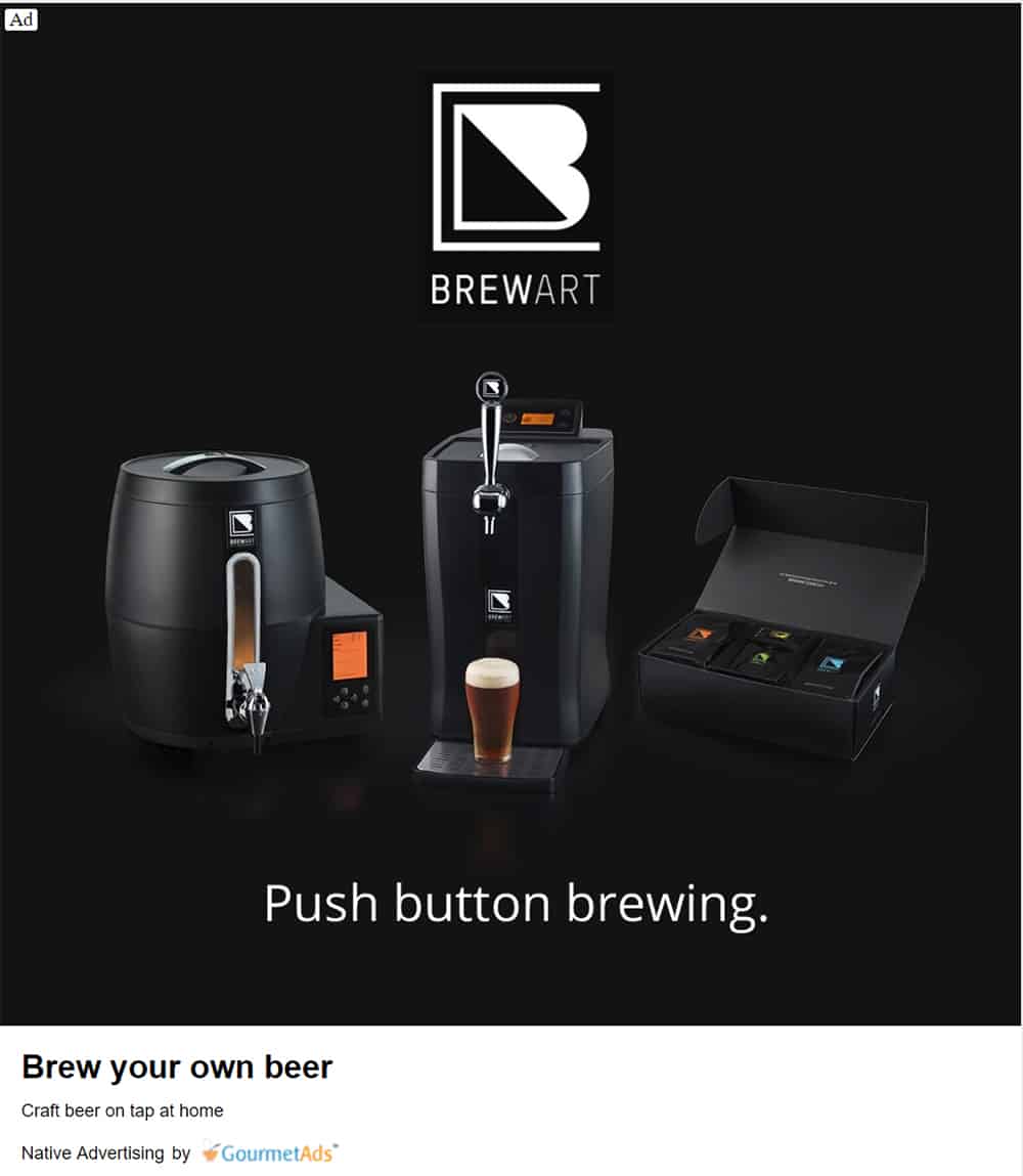 Native Advertising Examples – Brewart Brewing Brewart - Native Advertising Examples