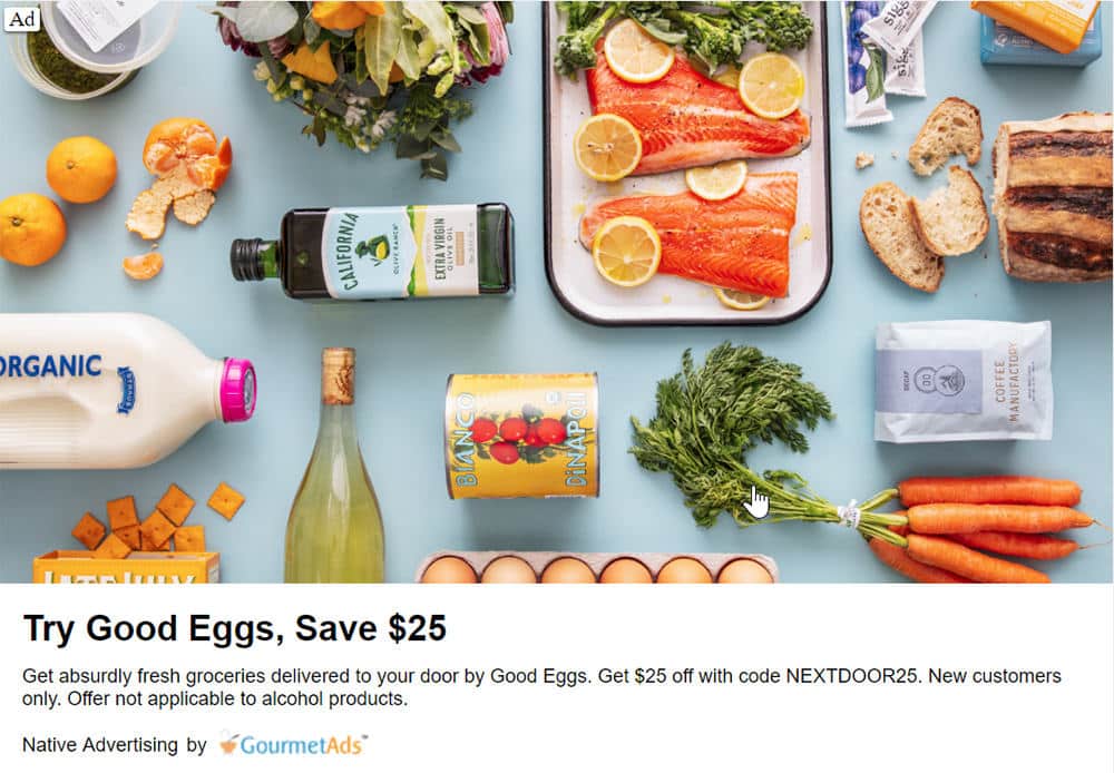 Native Advertising Examples - Good Eggs