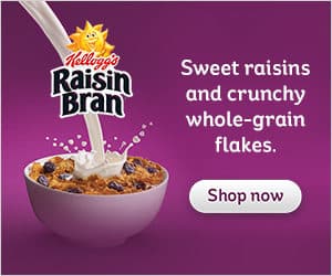 Food Advertisements - Kelloggs Raisin Bran 300x250