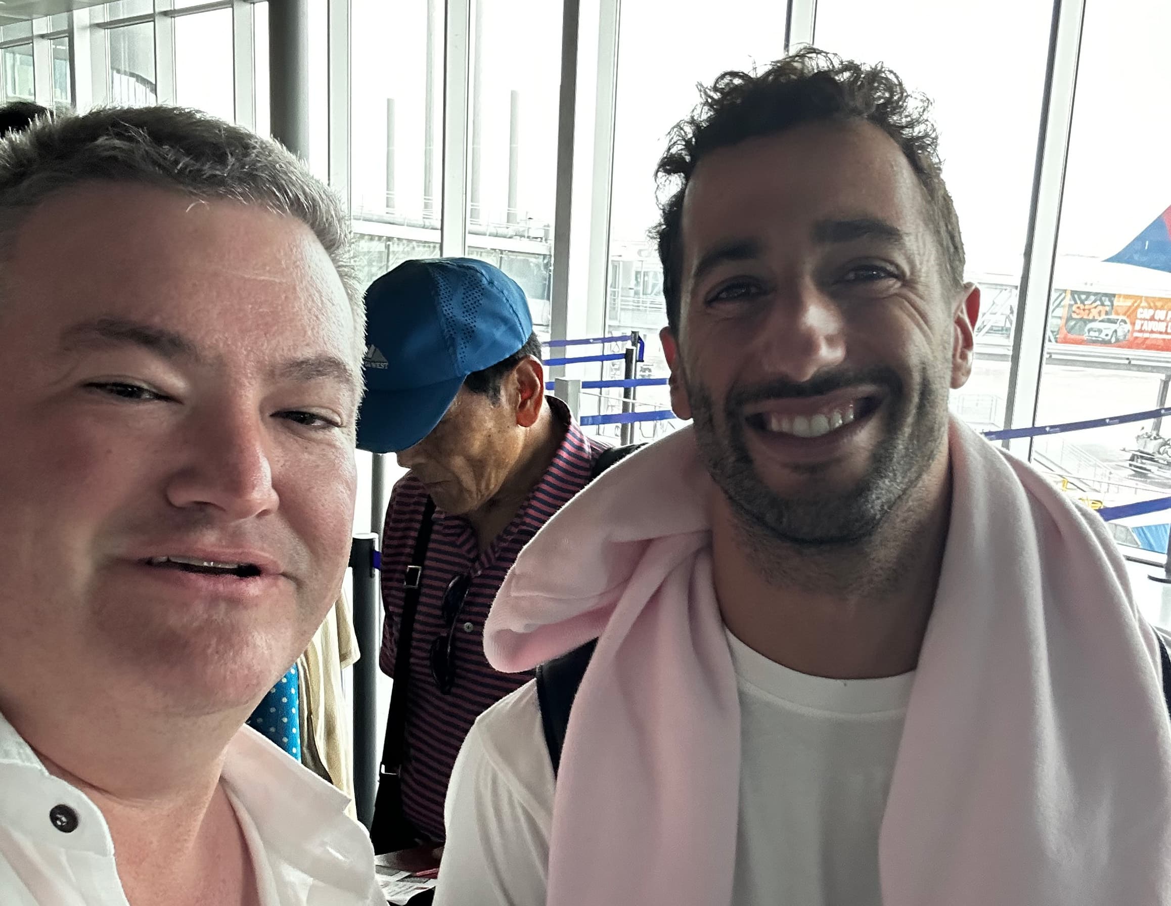 Benjamin Christie and Australian F1 Driver Daniel Ricciardo