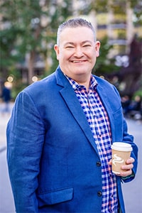 Benjamin Christie with Coffee 