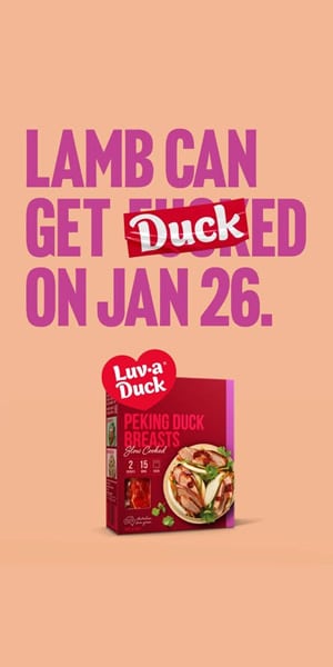 Luvaduck – Lamb Can Get Duck on January 26 Luvaduck - Lamb Can Get Duck on January 26