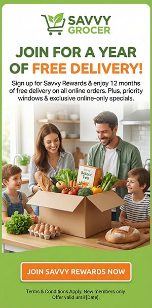Savvy Grocery – Free Delivery – 300×600 Savvy Grocery - Free Delivery - 300x600