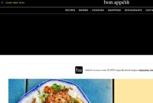 Bon Appetit - Top 20 US Food Websites