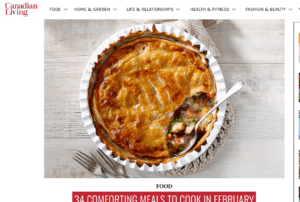 Canadian Living- Top 10 Canadian Food Websites