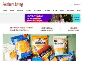 Southern Living - Top 20 US Food Websites