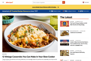 All recipes- Top 20 US Food Websites