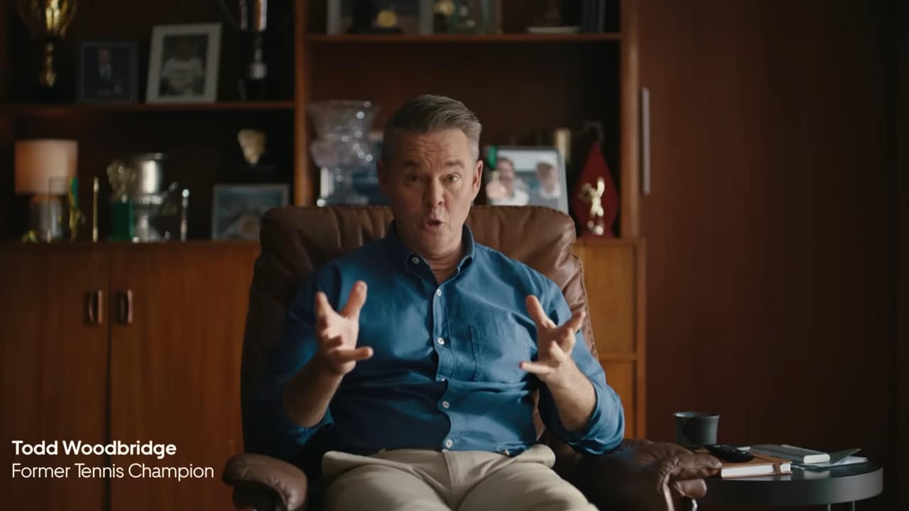 Todd Woodbridge as part of Uber Eats – Jim Courier, Courier Video Advertisement